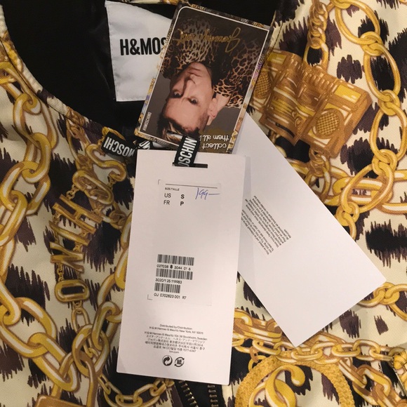 H&M Moschino Gold Chain Bomber - Picture 5 of 8